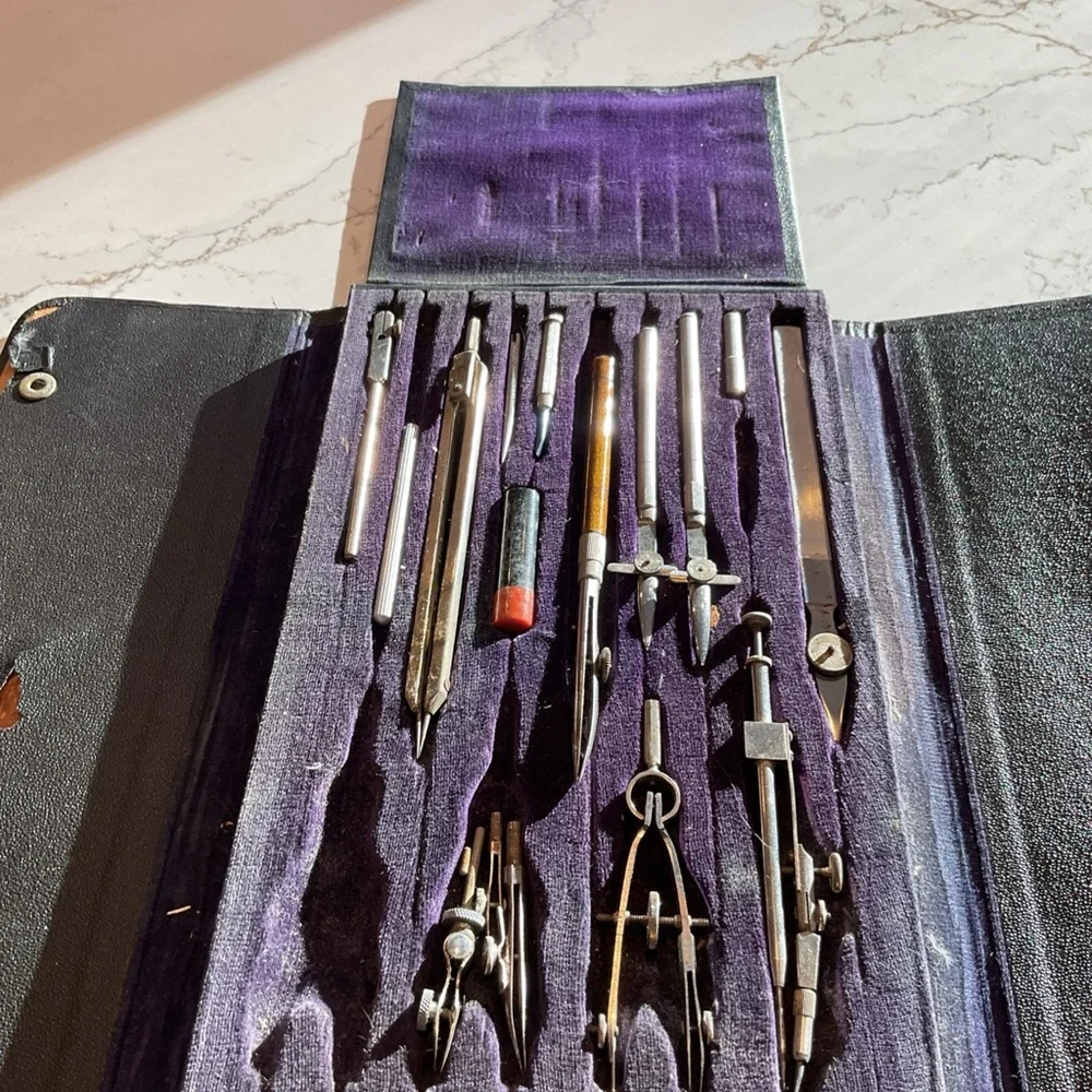 Vintage Drafting Drawing Set